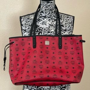 MCM Large Tote handbag - beautiful, bold red almost new!